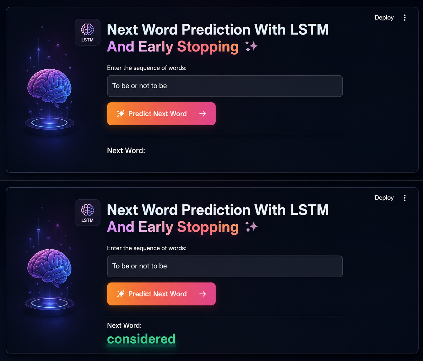LSTM Next Word Prediction preview